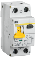 Автоматический выключатель дифференциального тока АВДТ32 C10 IEK